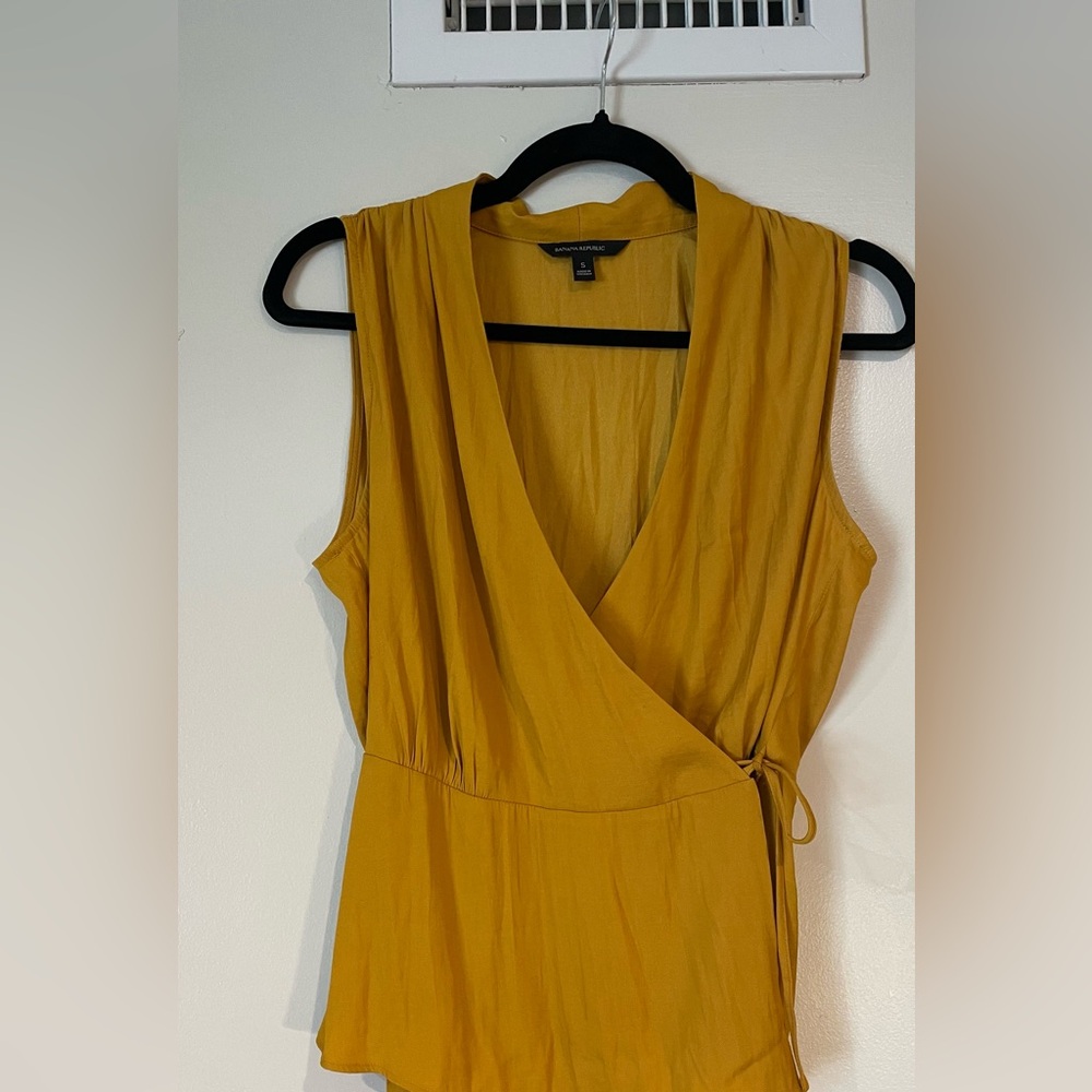 Banana Republic Golden Wrap Dress